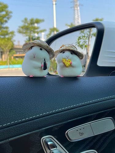 Foodie hamster decoration window side interior accessories car center console healing series cute decorative products_autovado.com