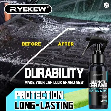 Ryekew 3-in-1 Car Agent Quick Paint Surface Glass Hand Spray Wax Micro Coating Crystal_autovado.com