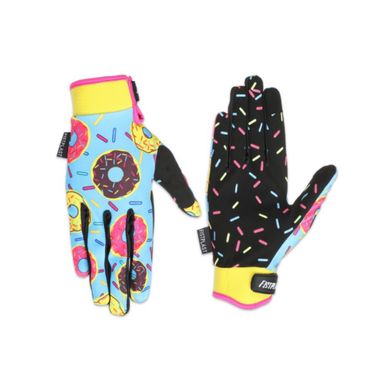 Touchscreen Teen Adult Burger Doughnut Fistplasma Pattern Small Wheel Mountain Bike Personalized Gloves_autovado.com