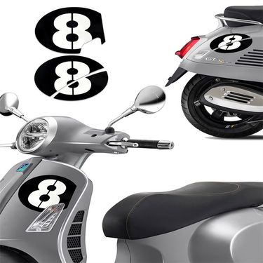 Suitable for Vespa Vespa car body modification GTS300 GTV no. 6 waterproof decals_autovado.com