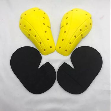 Motorcycle Riding Gear Set - 4-Piece Protective Armor For Knees & Hips, Breathable Foam Padding, Classic Yellow Jeans-Compatible Design_autovado.com