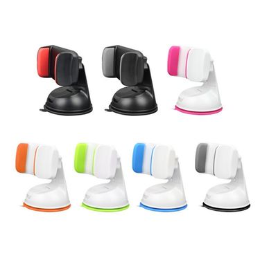 Car Navigation Dashboard Phone Holder PU Glue Filled Suction Cup 360 Degree Rotating Clip Discount_autovado.com