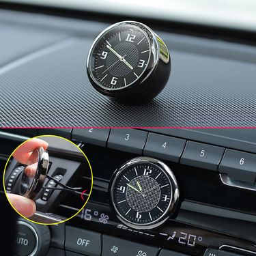 Luminous Interior Decoration Ornament Car Adhesive Clip-on Dashboard Air Vent Electronic Clock_autovado.com