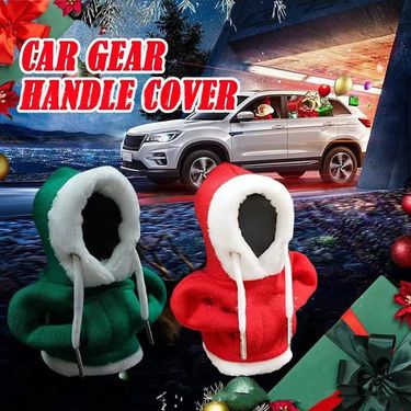 Cross-Border Gear Shift Lever Hoodie Cover Christmas Hat Car Decoration Sweatshirt_autovado.com