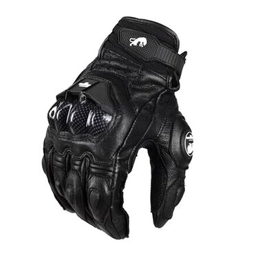 Furygan AFS6 Motorcycle Leather Gloves Carbon Fiber Racing Riding Anti-fall Breathable Anti-slip Short Style_autovado.com
