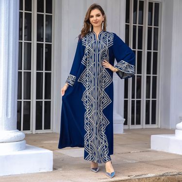 Women's Clothing Middle East Muslim robe clothing abaya women's clothing Dubai light luxury sequin embroidered evening dress_autovado.com