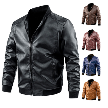 Men's Clothing 2024 men's motorcycle leather jacket men's trendy brand leather jacket spring and autumn Korean style casual leather_autovado.com