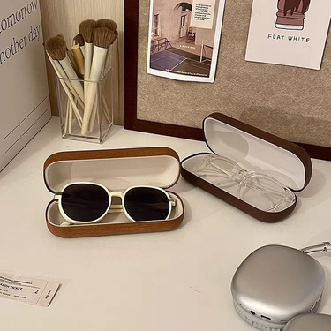 Unisex Vintage portable high-grade sunglasses glasses case ins windproof glasses storage box_autovado.com