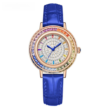 Ladies high-end crystal jewelry with diamond inlaid quartz watch, light luxury dress jewelry watch_autovado.com
