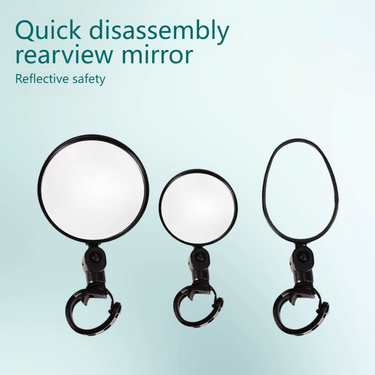 Universal Bike Rearview Mirror - Wide-Angle Convex Glass Mirror For E-Bikes & Mountain Bikes (Round/Oval, 1-Pack/2-Pack)_autovado.com