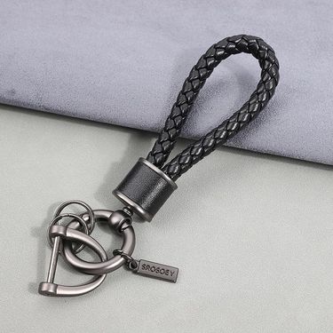 Car Key Chain Pendant Women's Men's High End Personality Creative Braided Leather Car Key Chain Cute Ins Internet Celebrity_autovado.com