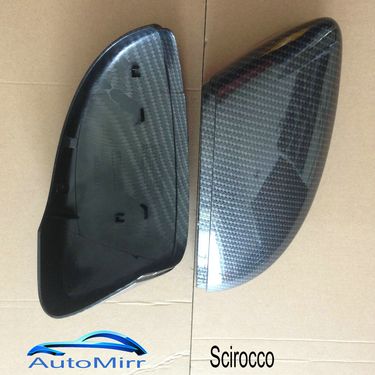 Pair Side Wing Mirror Caps for VW Passat B7 CC Scirocco MK3 For Jetta MK6 Beetle A5 (Carbon Effect) 6 Replace covers_autovado.com