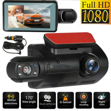 360-degree HD 1080 driving recorder with WiFi mobile phone interconnection car front car double lens rotatable_autovado.com