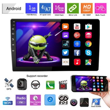 single spindle 9 inch universal navigation Android MP5 car GPS up and down adjustable viewing angle versatile navigation all in one machine_autovado.com