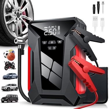 28000 MAh Jump Pump Multi-Function 4In1 Air Compressor Power Bank Battery Starter Start Car Tire Inflator_autovado.com