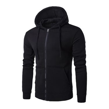 Men's Clothing New Spring and Autumn Style Zipper Hooded Sweatshirt Men's Cardigan Sweatshirt Long Sleeve Solid Color Sweatshirt_autovado.com