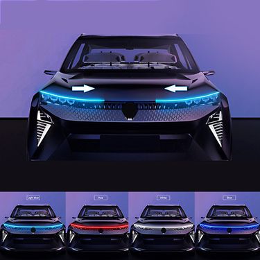 12V Start Scan Lighting Daytime Running Hood Strip Waterproof Car DIY Neon Through Light_autovado.com