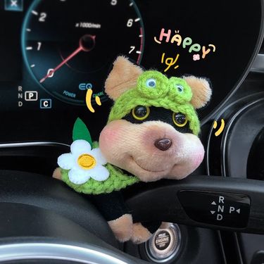 Cute Bee Dog New Car Windshield Decoration Plush Doll Wiper Universal Turn Signal Light For Women_autovado.com
