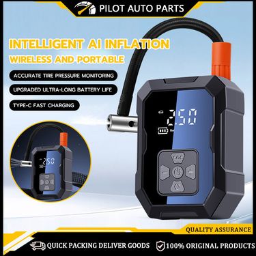 2-in-1 Power Bank Inflator Portable Tire Pump Car Jumper_autovado.com