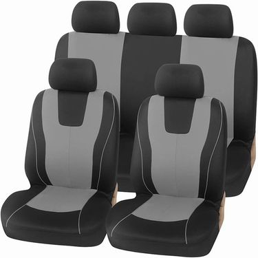 hot universal polyester fabric car seat 9-piece set four seasons universal_autovado.com