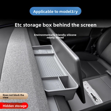 Suitable For Tesla Model Y3 New Version Central Control Screen Rear Storage Tissue Box ETC Tray Modification_autovado.com