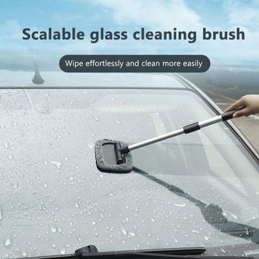 2pcs Defogging Car Windshield Cleaning Brush, 2 Plastic Handles_autovado.com