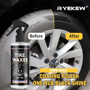 Ryekew Car Shine Agent Stain Remover Dustproof Cleaner Blackening Anti-Aging Tire Maintenance Paste Coating_autovado.com
