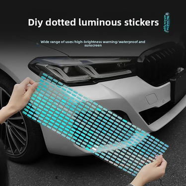 Colorful Luminous Dotted Line Fluorescent Wheel Electric Vehicle Motorcycle Glowing Reflective Car Stickers_autovado.com