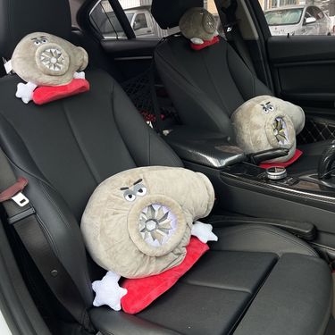 Hot Selling Personalized Gift Turbo Headrest Cushion Lumbar Support Neck Pillow Car Plush Toy_autovado.com