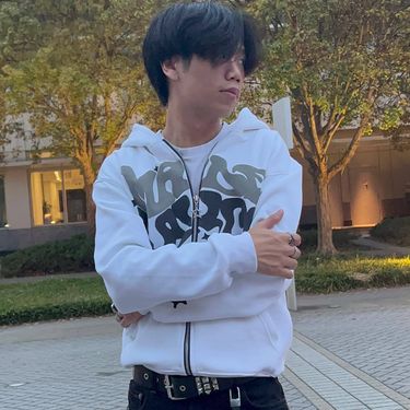 Men's Clothing joint trend Gothic punk hip-hop fashion zipper digital printing hoodie_autovado.com