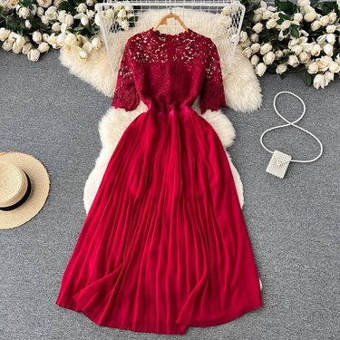 Women's Clothing High grade chic stunning red temperament dress_autovado.com