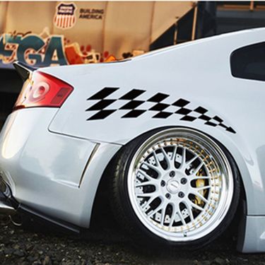 New Product Grid Flag Arch Reflective Scratch Blocking Long Strip Car Wheel Sticker Matching_autovado.com