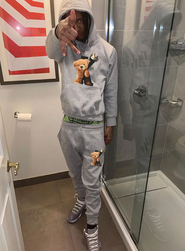 Men's Clothes 2024 New Large Size Hoodie And Fleece Thick Loose Hoodie K Bear Men's Tracksuit Hoodie_autovado.com