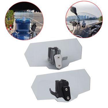 Motorcycle Modification Parts Heightened Suitable For Honda Kawasaki Adjustable Windscreen Windshield Installation_autovado.com