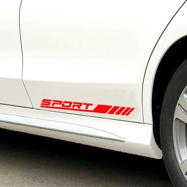 Sports door car reflective stickers sport English stripe stickers side door car stickers pull flower motorcycle stickers_autovado.com