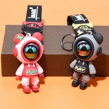 Fashionable Lightning Bear Keychain Key Accessories Metal Ring Keychain Student Stationery Bag Decoration Keychain_autovado.com