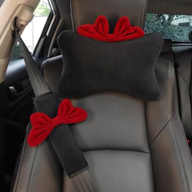 Car Headrests, Neck Internet Celebrity Creative Bows, Seat Belts, Shoulder Protectors, A Pair Of Cute Car Products_autovado.com