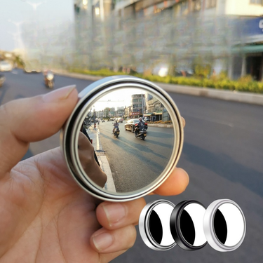 Car Reverse Rearview Adhesive Type Small Circular For Car Use, 360 Degree Adjustable Large Field Of View, Assisted_autovado.com