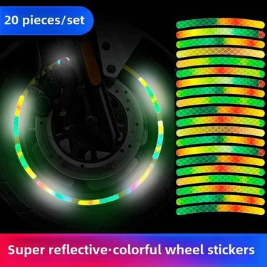 Car Wheels, Car Tire Three-dimensional Personalized Decoration, Fluorescent Stickers, Motorcycle Night Warning_autovado.com