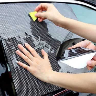 Interior Side Window Electrostatic Adhesive Car Panel Sun Protection Sunshade Sticker 2 Pieces_autovado.com
