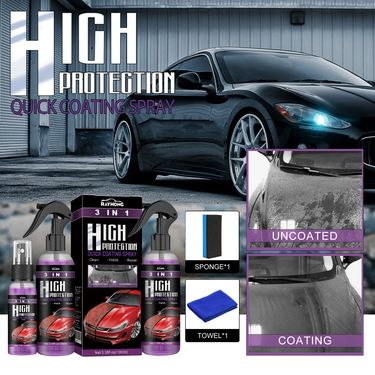 Rayhong 3 In 1 High Protection Quick Car Coating Spray, Diy Paint Change Color Cleaning Coating Spray_autovado.com