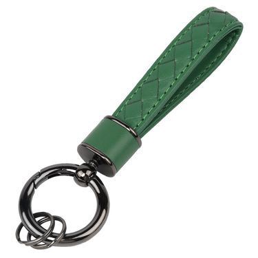 Version Car Keychain Diamond Pattern Leather Rope Luggage Pendant Fashion Couple Metal Key Chain Female Pendant_autovado.com