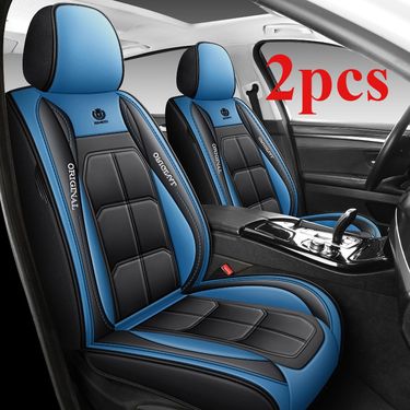 1pc Premium PU Leather Universal Fit Car All-Season Protector Mat With Soft Cushion Full Package Seat Cover_autovado.com