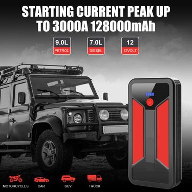 Portable Car Jump Starter Large Capacity Battery Ignition Power Bank Emergency Air Pump_autovado.com