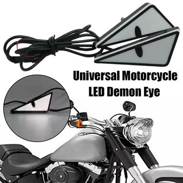 Motorcycle Triangle Demon Eyes, Flashing Lights, Modified Motorcycle Decoration Accessories, Car Lights_autovado.com