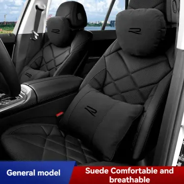 Adjustable S Level Neck Seat Headrest Lumbar Support Pillow Spine Protect With For VW R Car_autovado.com