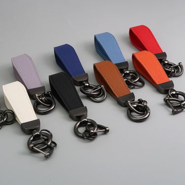 Hot Selling High Quality Fashion Lamb Pattern Car Keychain Simple Anti Lost Trendy Metal Leather Keychain_autovado.com