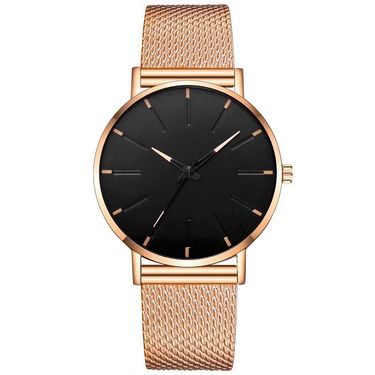 men's and Women's Business color scale fashion watches men's mesh belt thin quartz watches_autovado.com