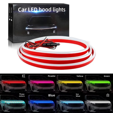 Car Scan Through Daytime Running Engine Hood Decorative Grille LED Modification Light With Dynamic_autovado.com