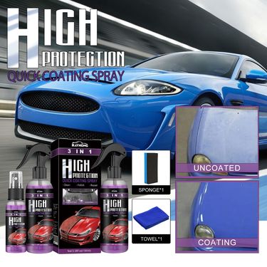 Rayhong 3 In 1 High Protection Fast Car Paint Spray, Diy Paint Change Color Cleaning Coating Spray_autovado.com